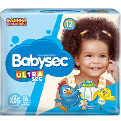 FRALDA BABYSEC ULTRA JUMBO TAMANHO XXG COM 16 UNID