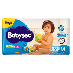 FRALDAS BABYSEC ULTRA MEGA M COM 38 UND