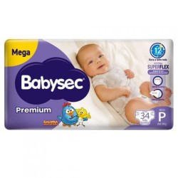 FRALDA BABYSEC GAL PINT PREMIUM MEGA P 34 UNDS