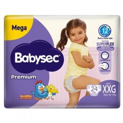 FRALDA BABYSEC GAL PINT PREMIUM MEGA XXG 24 UNDS