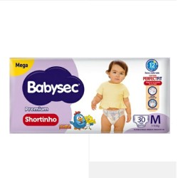 FRALDA BABYSEC SHORTINHO M 30 UNDS