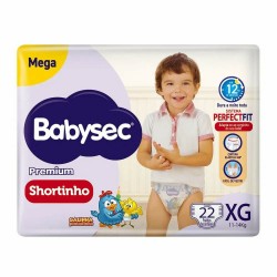 FRALDA BABYSEC SHORTINHO XG 22UNDS