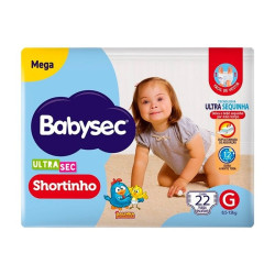 FRALDA BABYSEC ULTRA SEC SHORTINHO MEGA G 22 UNDS