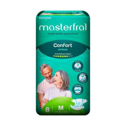 FRALDA GERIATRICA MASTERFRAL CONFORT UNISSEX TAMANHO M COM 8 UNIDADES