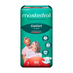 FRALDA GERIATRICA MASTERFRAL CONFORT UNISSEX TAMANHO XG COM 7 UNIDADES