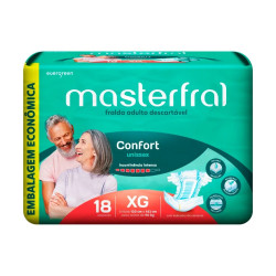 FRALDA GERIATRICA MASTERFRAL CONFORT TAMANHO XG COM 18 UNIDADES