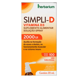 VITAMINA D SIMPLI D 2.000UI HERBARIUM SPRAY COM 20ML
