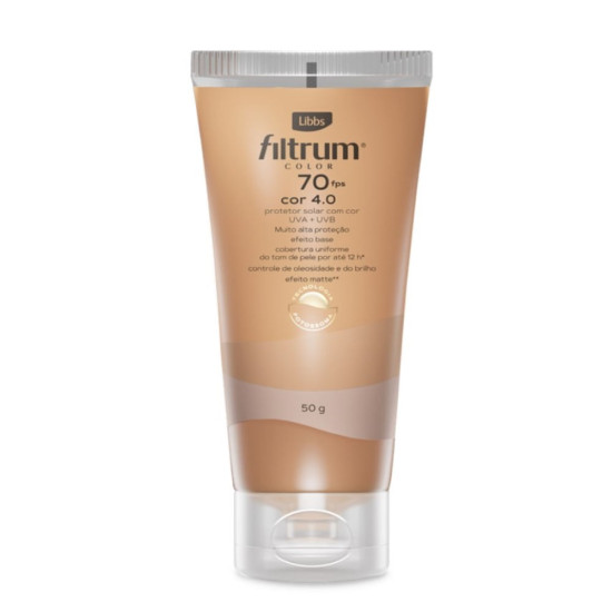 PROTETOR SOLAR FILTRUM COLOR FPS70 COR 4.0 COM 50G LIBBS