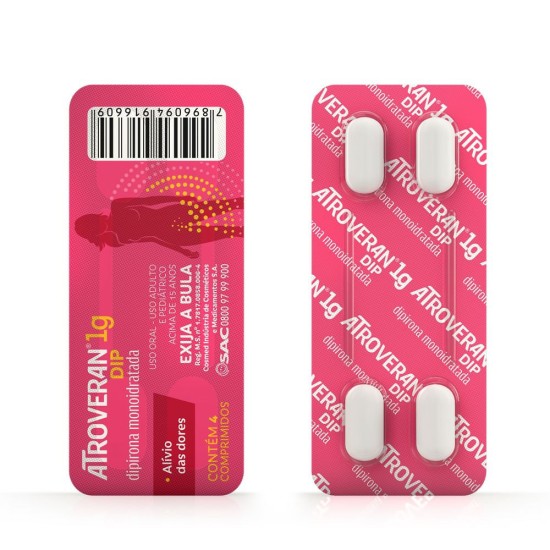 ATROVERAN DIP 1G C/4 COMPRIMIDOS
