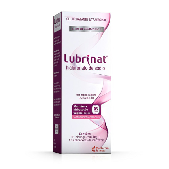 LUBRINAT GEL HIDRATANTE INTRAVAGINAL COM 30 GR + 10 APLICADORES