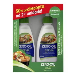 KIT ADOÇANTE ZERO CAL STEVIA 80ML C/2 UND