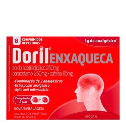 DORIL ENXAQUECA C/8 COMPRIMIDOS