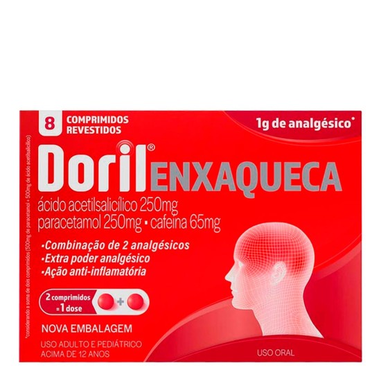 DORIL ENXAQUECA C/8 COMPRIMIDOS