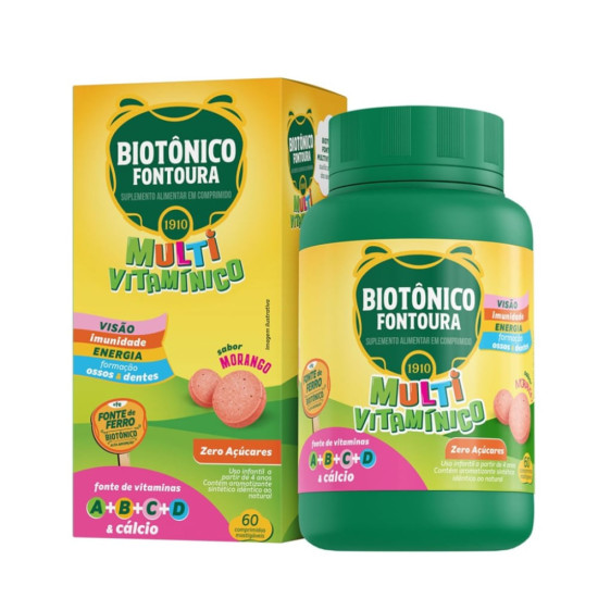 BIOTONICO FONTOURA INFANTIL MORANGO COM 60 CAPSULAS MAST