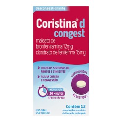 CORISTINAD CONGEST 12+15MG 12COMPRIMIDOS