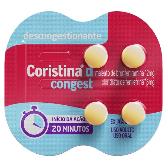 CORISTINA D CONGEST 12+15MG 4COMPRIMIDOS