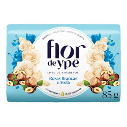 SABONETE FLOR DE YPE ROSAS BRANCAS E AVELA 85G