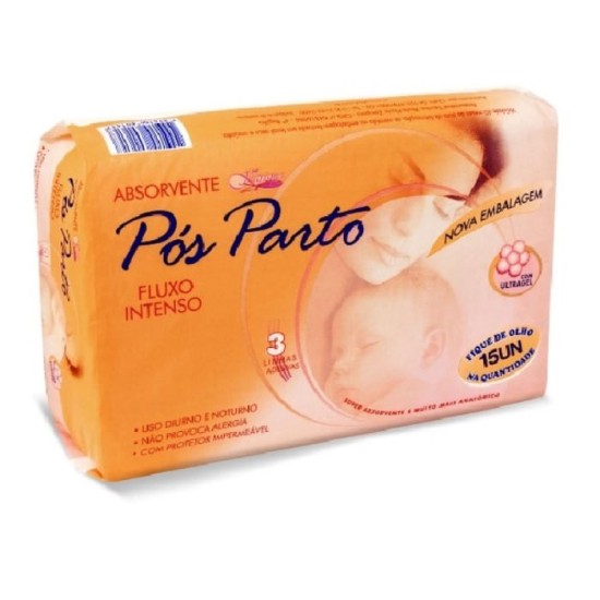 ABSORVENTE POS PARTO ULTRA GEL C/15 UND