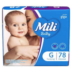 FRALDAS GERIATRICA MILI BABY GIGA TAM G COM 78 UNDD