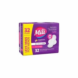ABSORVENTE MILI DIA/NOITE SUAVE COM ABAS C/32UNID