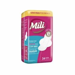 ABSORVENTE MILI PROTECAO TOTAL C/ABAS C/16 UNID