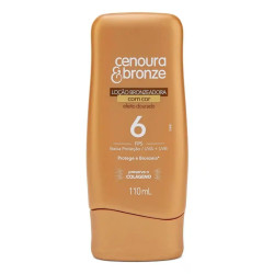 LOCAO BRONZEADORA CENOURA E BRONZE COM COR FPS6 110ML