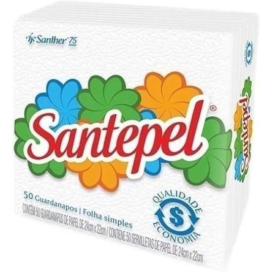 GUARDANAPOS SANTEPEL COM 50 UNID