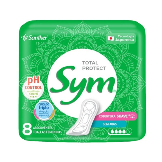 ABSORVENTE SYM SUAVE S/ABAS 8UN
