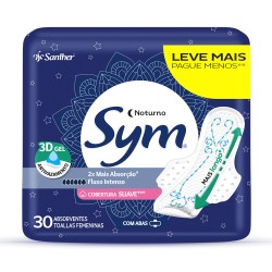 ABSORVENTE SYM PREMIUM GOOD NIGHT SUAVE C/ABAS 30UND