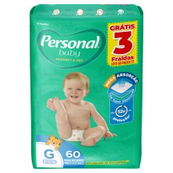 FRALDA PERSONAL BABY HIPER G C/60 UND LV60 PG57
