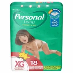 FRALDA PERSONAL PROTECT E SEC JUMBO XG C/18 UND