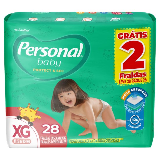 FRALDA PERSONAL XG 28 UNIDS