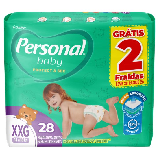 FRALDA PERSONAL XXG 28 UNDS