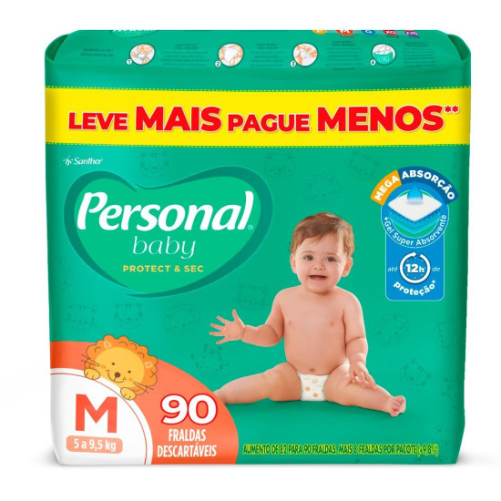 FRALDA PERSONAL BABY GIGA TAMANHO M COM 90 UND