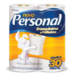 PAPEL HIGIENICO PERSONAL NEUTRO FOLHA SIMPLES COM 4 ROLOS