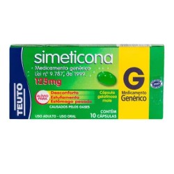 SIMETICONA 125MG C/10 CAPSULAS TEUTO BRAS