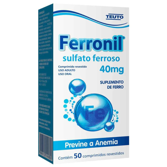 FERRONIL 40MG COM 50 COMPRIMIDOS