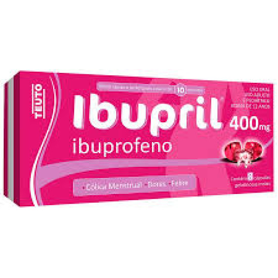 IBUPRIL 400MG COM 8 CAPS GEL