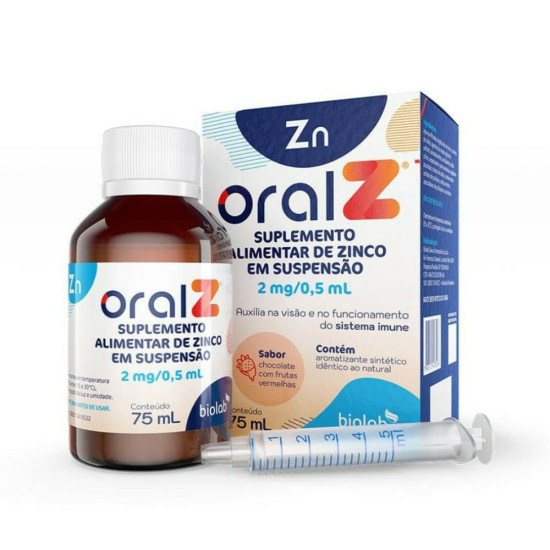 ORAL Z 4MG/ML SABOR CHOCOLATE COM FRUTAS 75ML