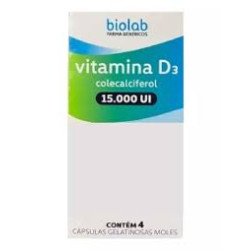 VITAMINA D3 15000UI COM 4 CAPSULAS