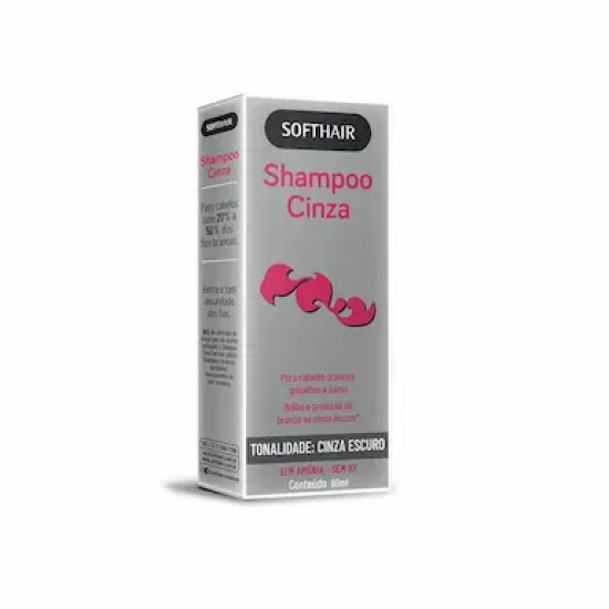 SHAMPOO SOFT HAIR CINZA ESCURO 60ML