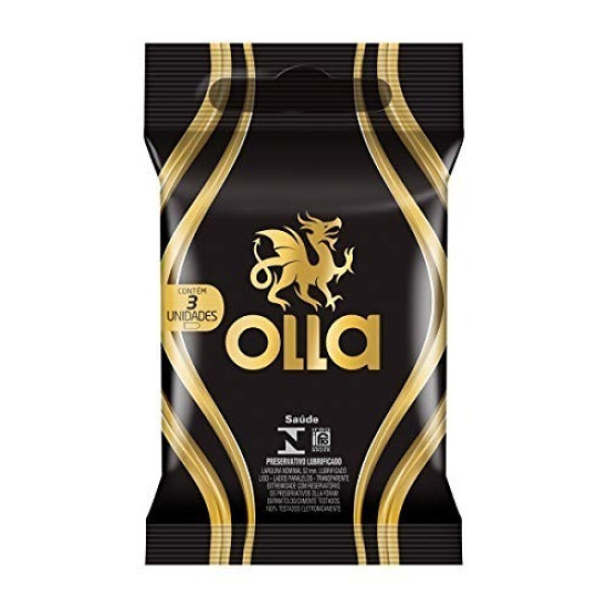 PRESERVATIVO OLLA LUBRIFICADO COM 3 UND