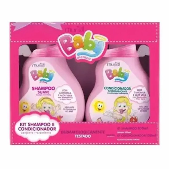 KIT SHAMPOO+CONDICIONADOR ROSA MURIEL BABY 100ML