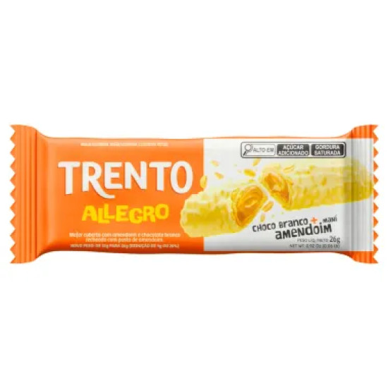 WAFER TRENTO ALLEGRO CHOCO BRANCO 26G