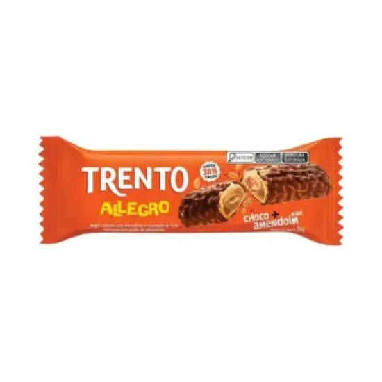 WAFER TRENTO ALLEGRO CHOCO COM AMENDOIM 26G