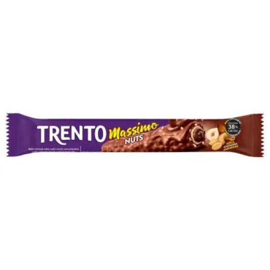 WAFER TRENTO MASSIMO NUTS AO LEITE 25G