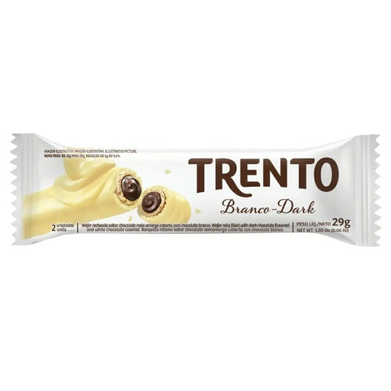 WAFER TRENTO TRADICIONAL CHOCOLATE BRANCO 29G