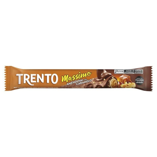 WAFER TRENTO MASSIMO AMENDOIN COM CARAMELO 25G