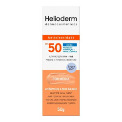 PROTETOR SOLAR HELIODERM FACIAL FPS50 COM COR 50G