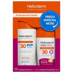 KIT PROTETOR SOLAR HELIODERM FPS30 200ML+KIDS COL FPS30 120ML